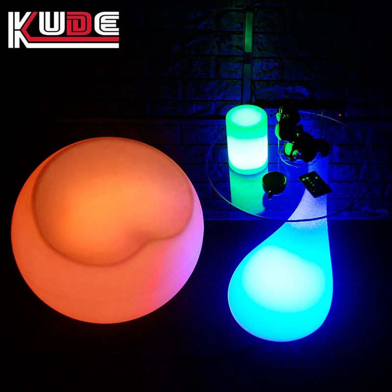 LED table of portable design night lighting illuminated