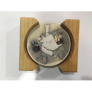 round coaster with holder