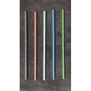 Biodegradable striped paper straws