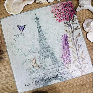 kitchen tempered glass cutting board cheese board 20X20CM