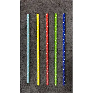 Biodegradable striped paper straws