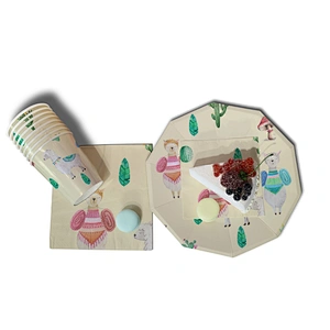 dinner napkin paper plate set