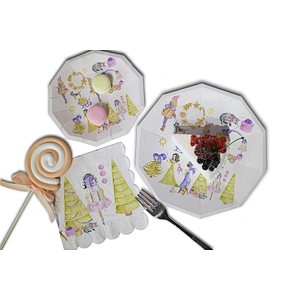 color paper napkin &paper plate set