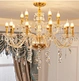 Luxury chandelier Lighting E14 Candle chandelier lustre suspension indoor stairwell lounge hotel lobby k9 crystal chandelier