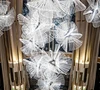 Hotel Lobby Villa Dandelion Crystal Chandelier Stair Chandelier