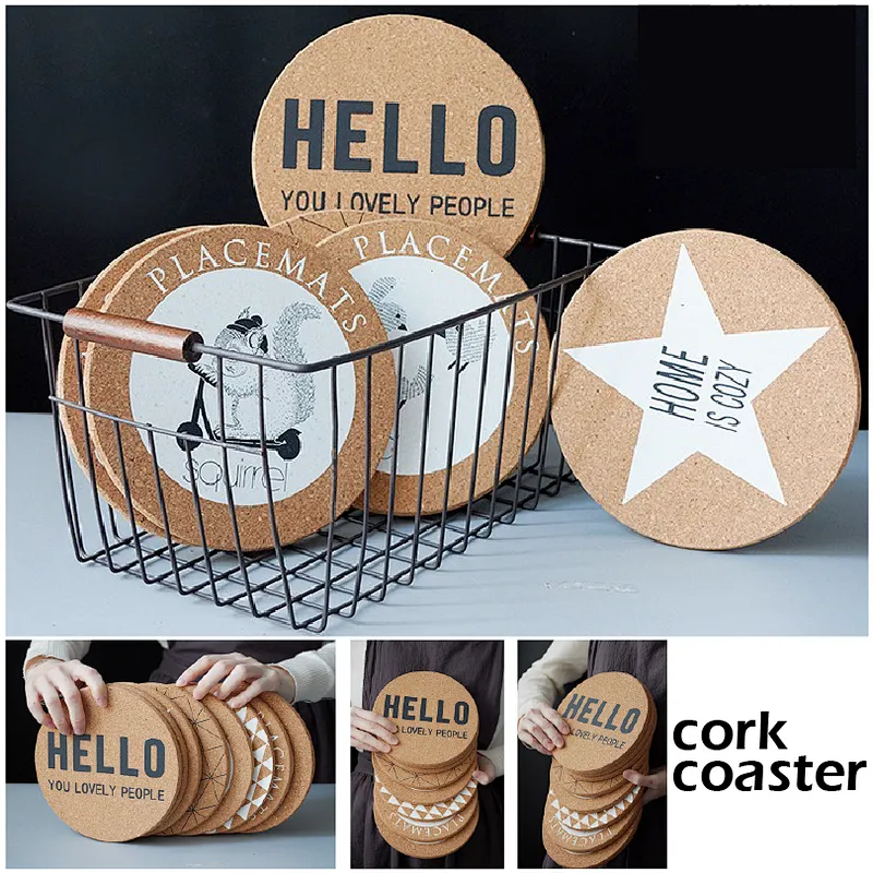 GOODADV FACTORY to custom cork coaster with silk screen printing eco-friendly material