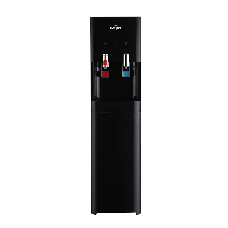 Classical black water cooler with gallon hidden