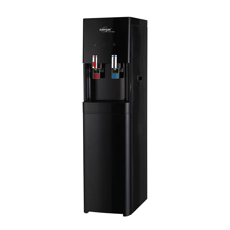Classical black water cooler with gallon hidden