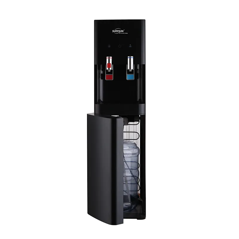 Classical black water cooler with gallon hidden
