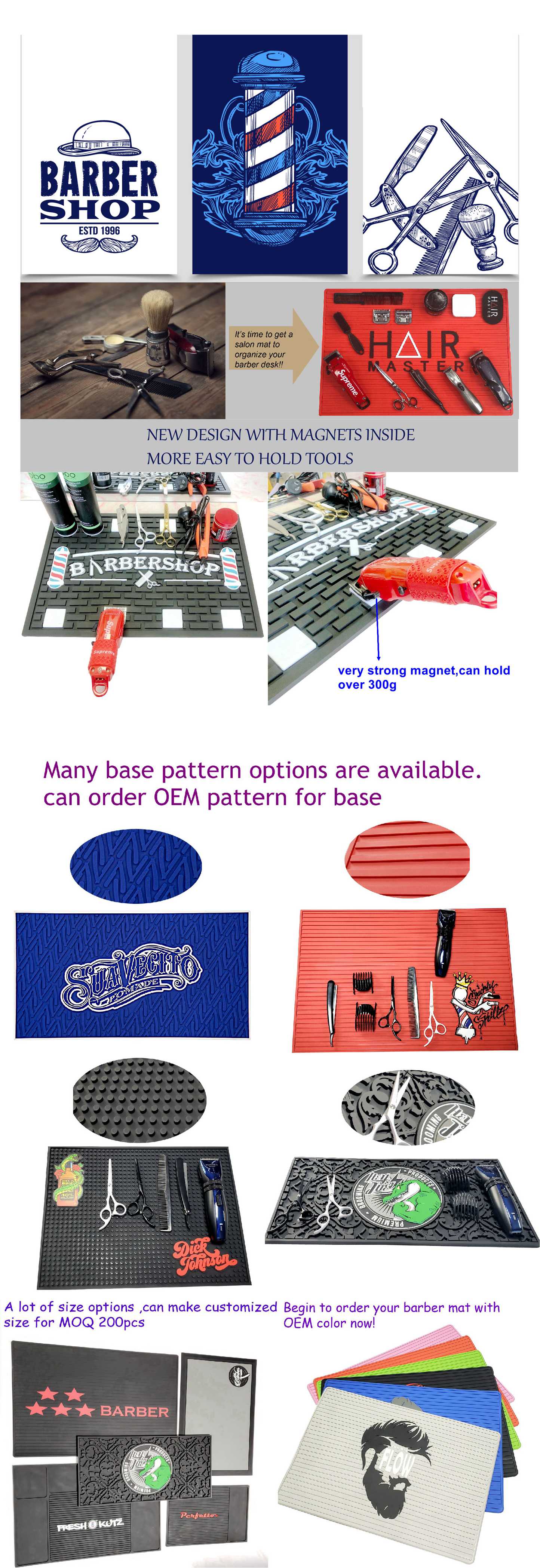 barber mat for tools manufacturer
