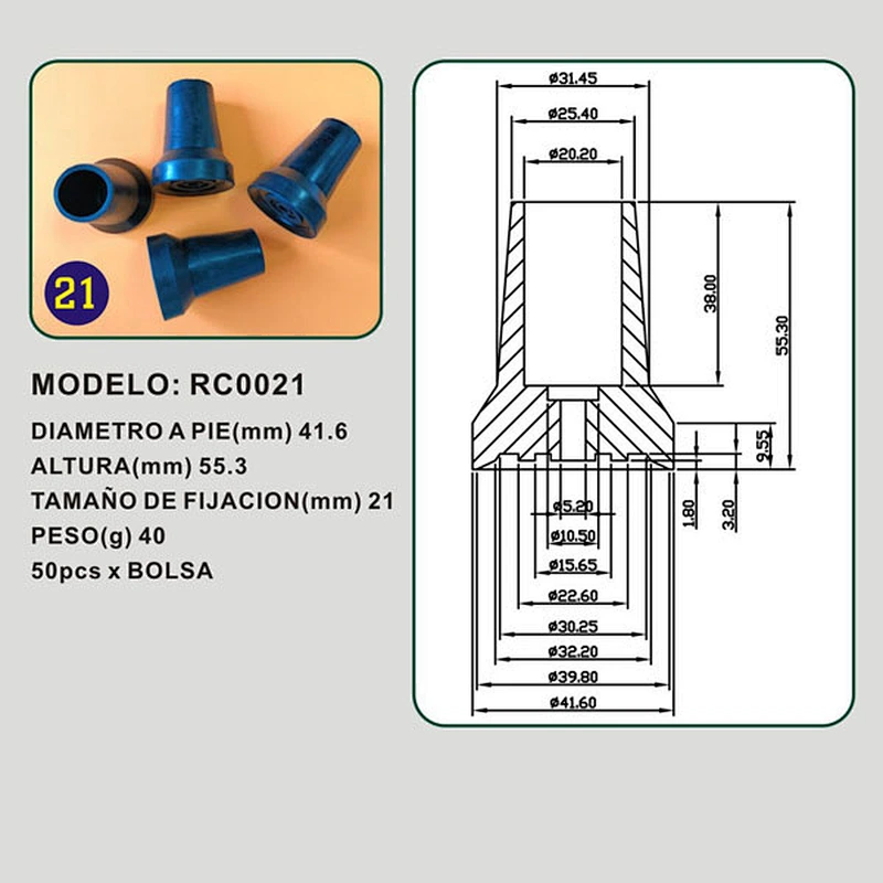 Rubber cap