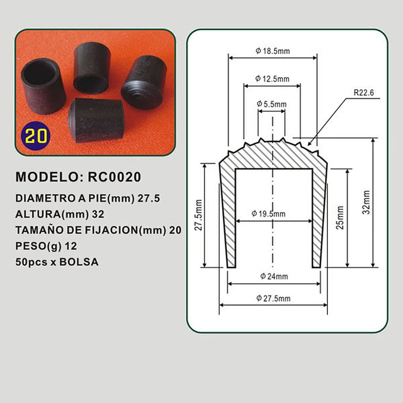 Rubber cap