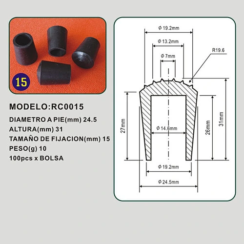 Rubber cap