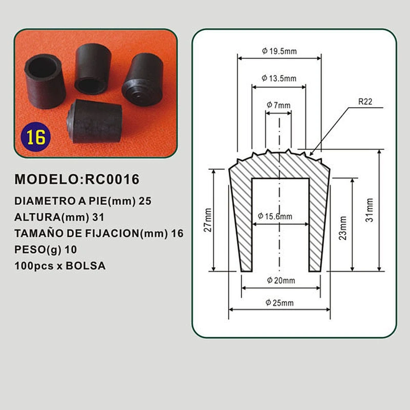 Rubber cap