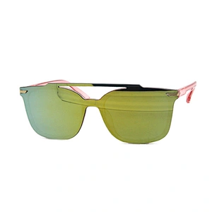 Women Double Bridge Mirrored Sunglasses
