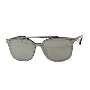 Women Double Bridge Mirrored Sunglasses