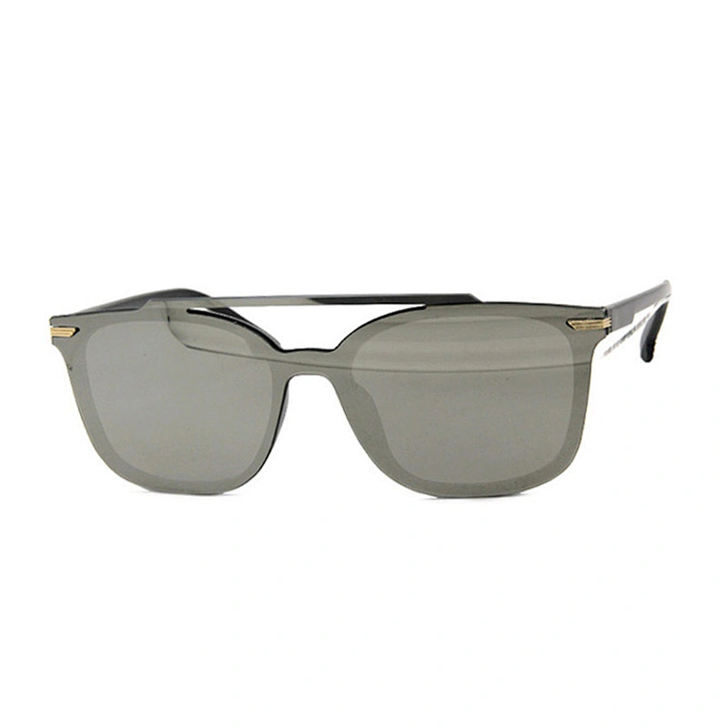 Women Double Bridge Mirrored Sunglasses