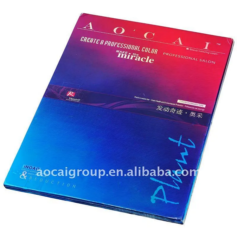 Customize hair dye ice cream hair color chart with 55 colors