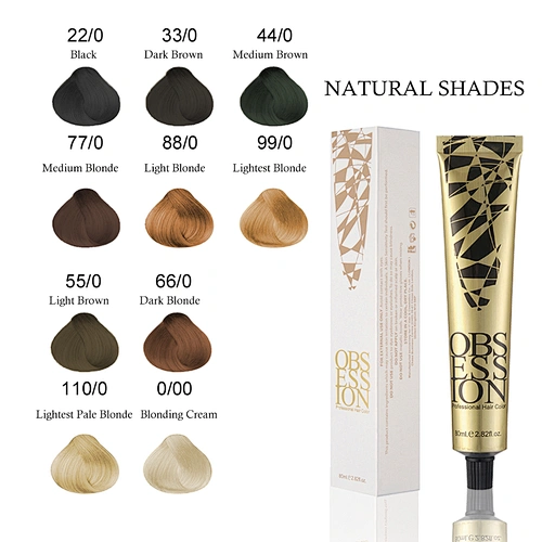 Obsession High quality hair dye colour cream pearl hair color cream hair dye for professional salon