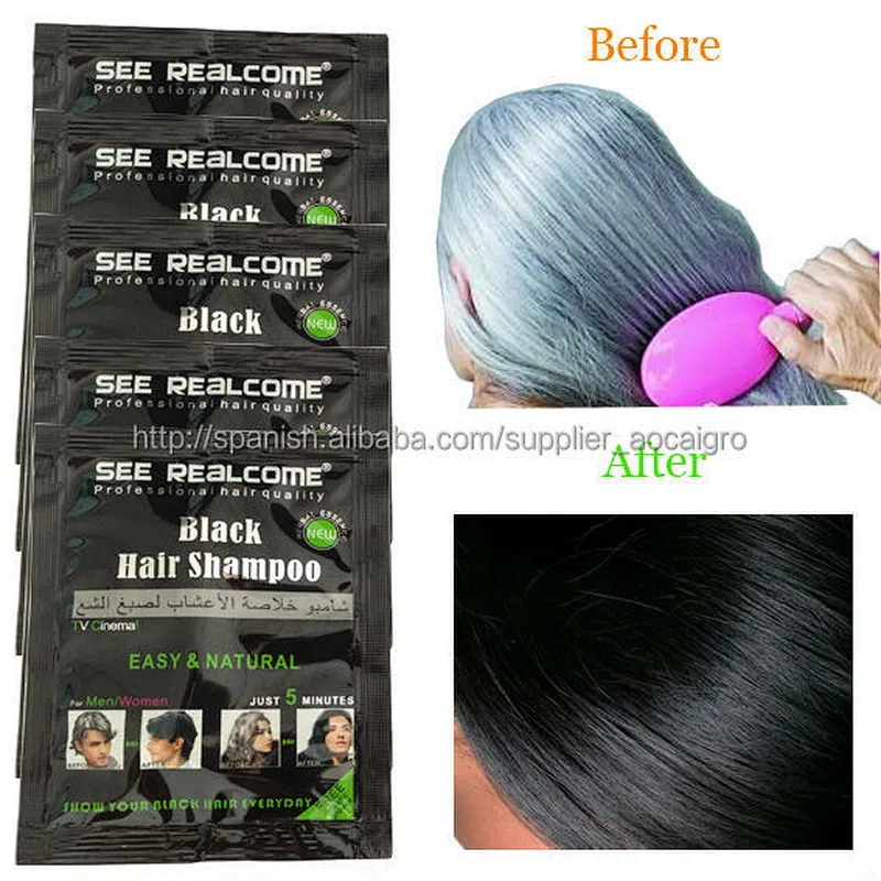 Manufacturer Natural Hair color shampoo Sachet black hair dye shampoo for Grey/Gray