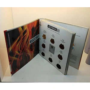 Cosmetics hair color chart for salon hair dyes, hair color shade swatch book