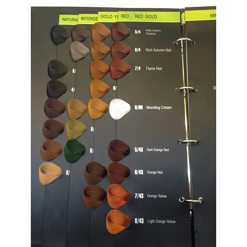 Customize hair dye color chart / hair color swatch book