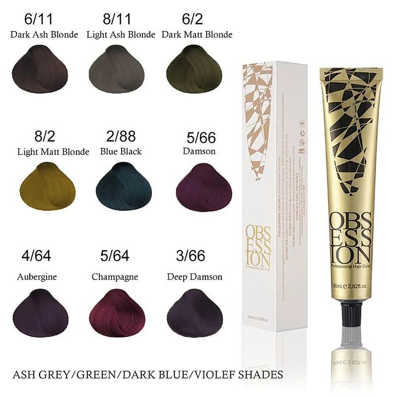 Obsession High quality hair dye colour cream pearl hair color cream hair dye for professional salon