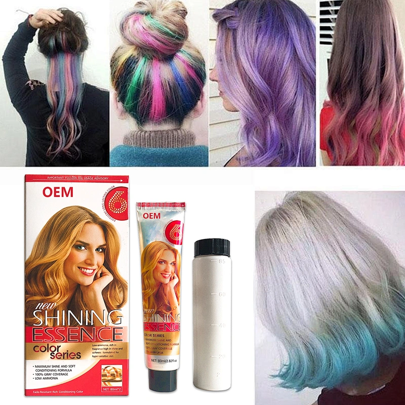 Home easy use permanent hair color cream with developer