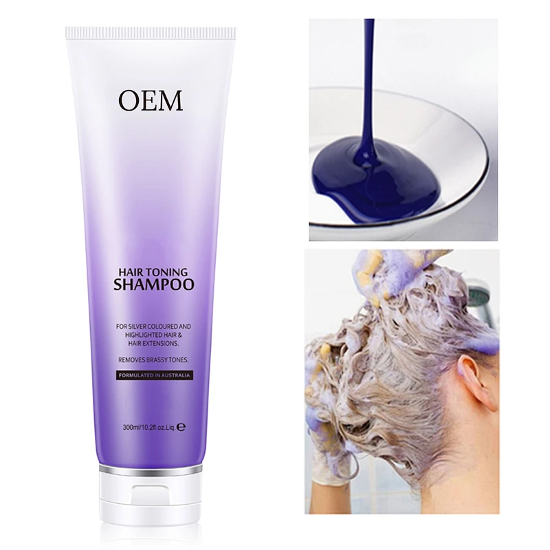 China purple color shampoo no yellow shampoo for balancing blonde & sliver shampoo