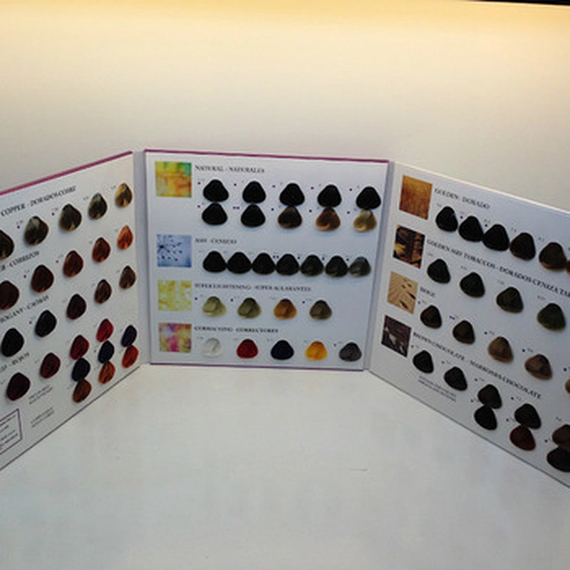 Professional color catalogue and hair color chart swatch  book for Hair Color Cream/Hair Dye