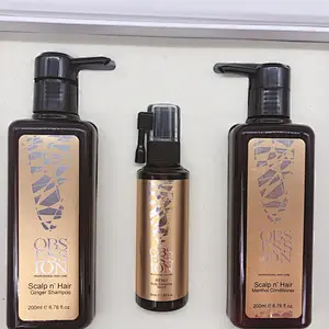 Private Label herbal hair growth cream Anti Hair Loss Medicated Best Shampoo Conditioner Set