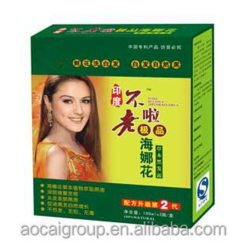 Black henna herbal hair dye