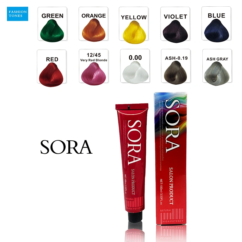 Permanent fashion hair color dye cream low ammonia hair dye for professional salon