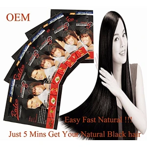 Natural black hair shampoo Long-lasting repair hair dye magic hair color