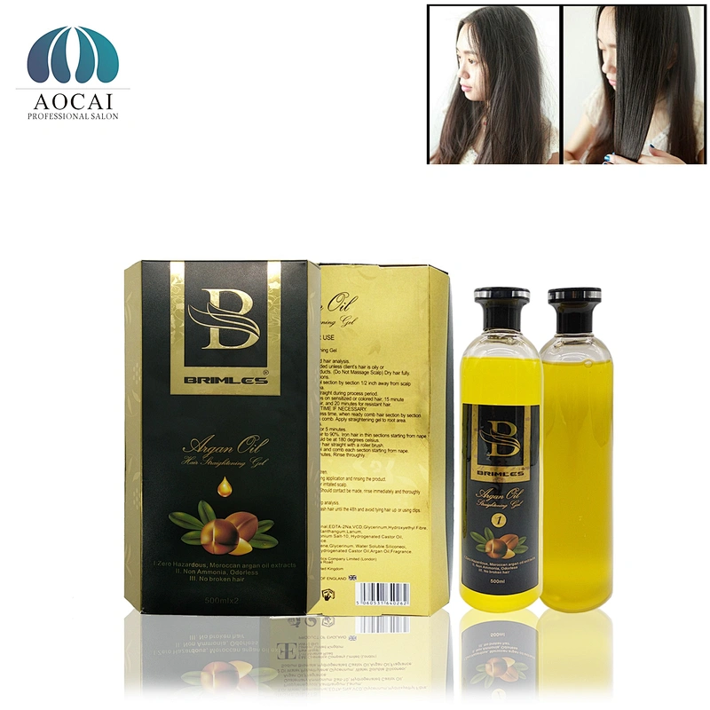 Health Argan oil easy home use straight Gel keratin oil 100% no harm hair straightening gel for straight and repair