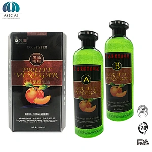500ml*2 fruit vinegar black color gel hair dye gel