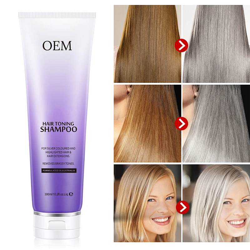 China purple color shampoo no yellow shampoo for balancing blonde & sliver shampoo
