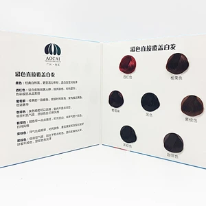 OEM 2 folds swatch book hair dye salon hair color chart