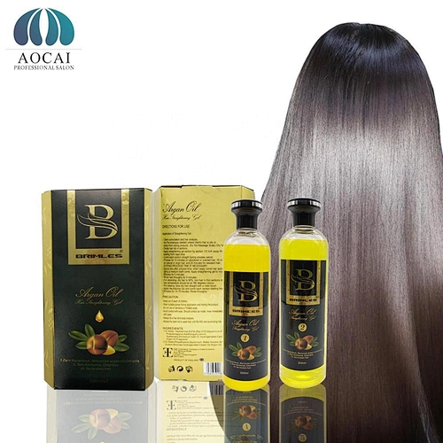 Private Label Health Argan oil Gel Hair Treatment keratin oil no harm hair straightener  gel