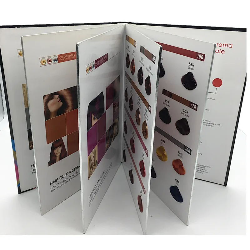 Colored Hair Dyeing Color Chart With Hair Swatches
