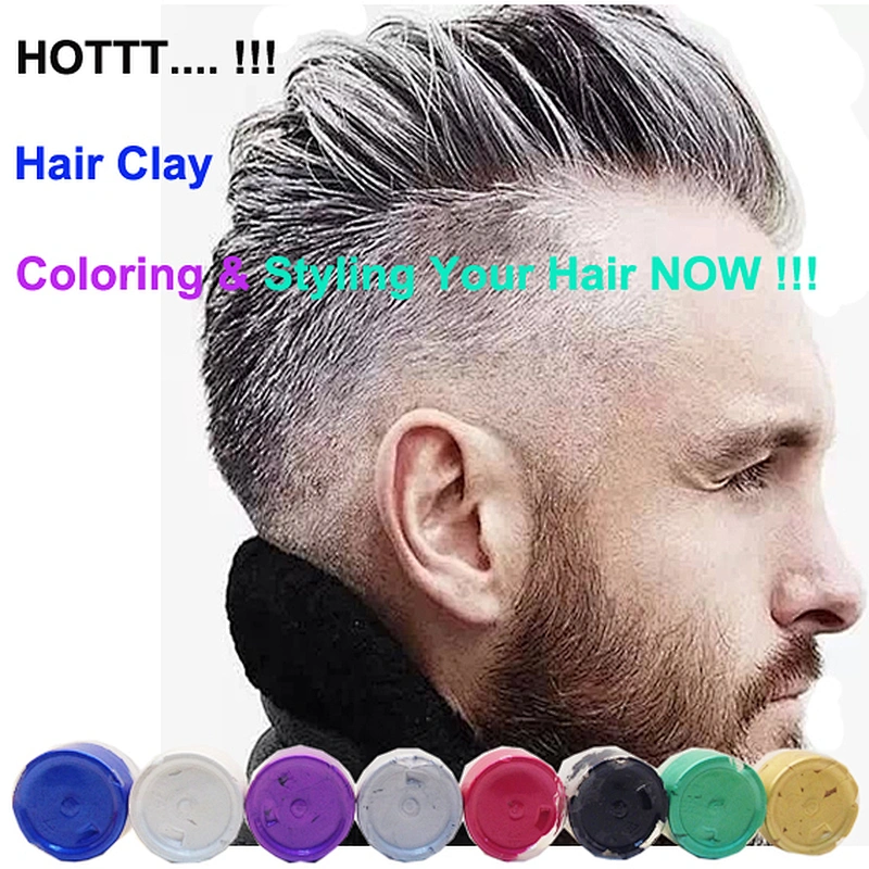 OEM  strong hold Hair pomade styling Temporary Hair Color Wax Clay Dye Cream  Hair Paint Wax