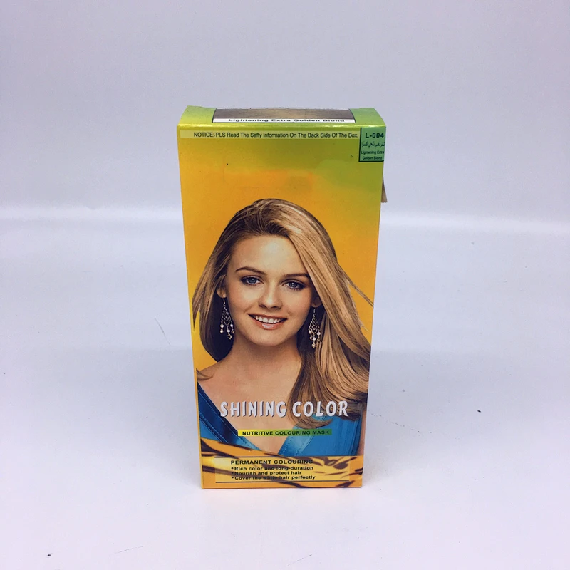 Best Professional Hair Dye Home Permanent Easy Color Gold Hair Color Cream with Developer