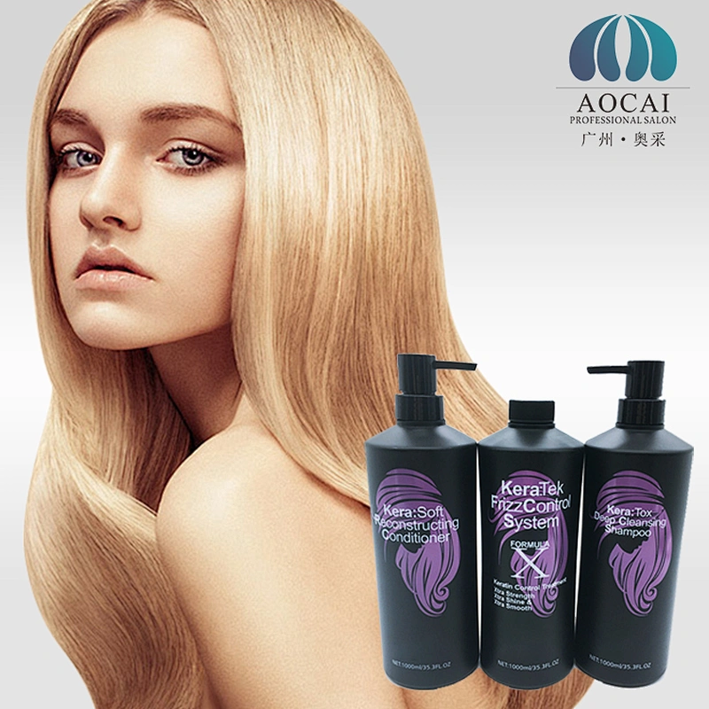 professional Brazilian keratin hair smoothing straightening treatment