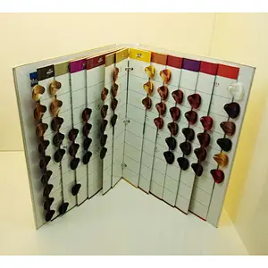 Cosmetics hair color chart for salon hair dyes, hair color shade swatch book