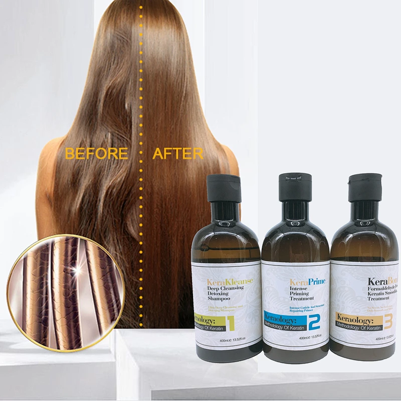 brazilian 800ml*2 and deep cleaning shampoo Keratin hair treatment