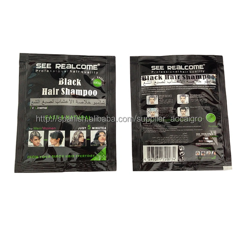 Manufacturer Natural Hair color shampoo Sachet black hair dye shampoo for Grey/Gray