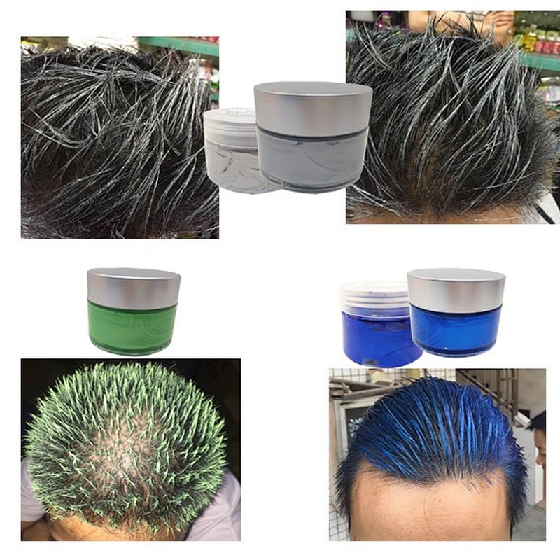 OEM  strong hold Hair pomade styling Temporary Hair Color Wax Clay Dye Cream  Hair Paint Wax