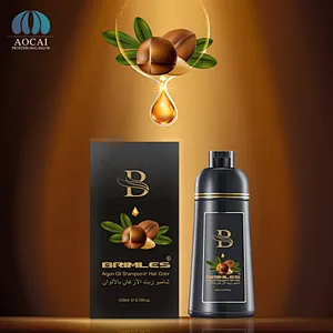 Fashion wholesale hair dye shampoo color for gray to black