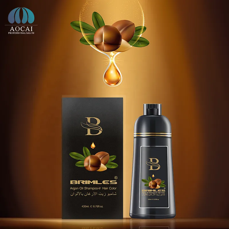 Fashion wholesale hair dye shampoo color for gray to black