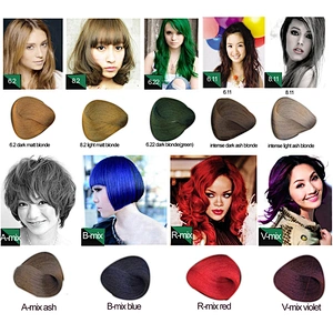 Factory price hair dye color chart hair color swatch book